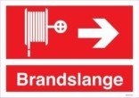 Brandslange til Højre Brandskilt