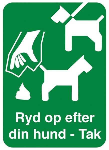 Ryd op efter din hund - Tak. Hundeskilt