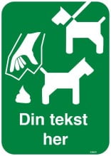 Hundeskilt - Hund i snor lort i pose