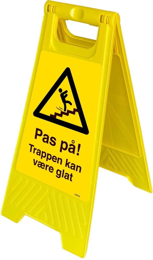 Gulvskilt - Pas på! Trappen kan være glat