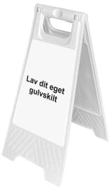 Gulvskilt - Hvid