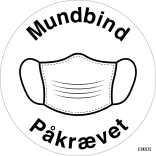 Mundbind skilte (Hvide)