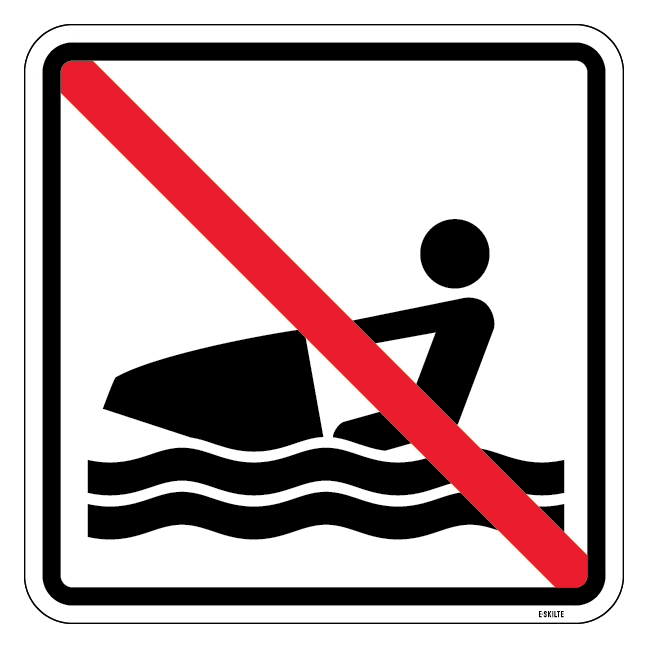Vandscooter forbudt - Piktogram skilt