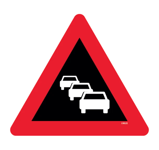 A20,1 - Kø skilt i sort variant