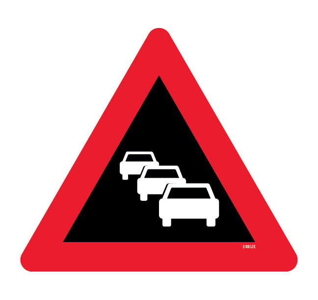 A20,1 - Kø skilt i sort variant