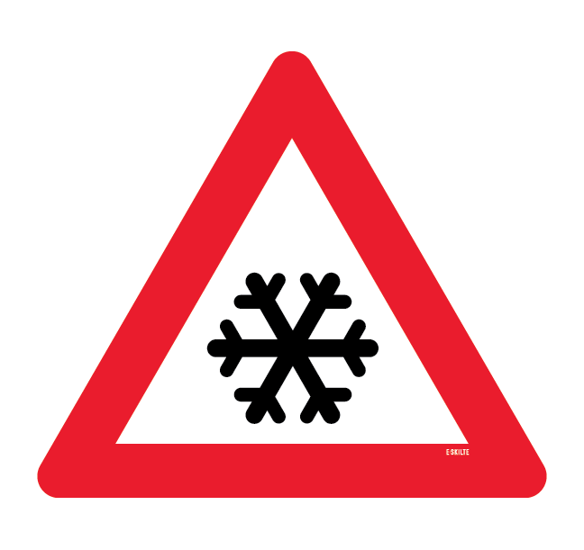 Advarselsskilt - Sne