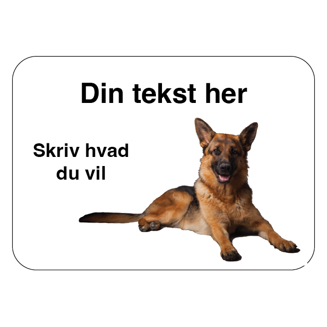 Hundeskilt - Her vogter jeg