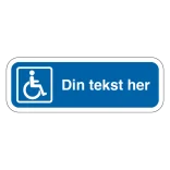 Handicapskilt reserveret parkering