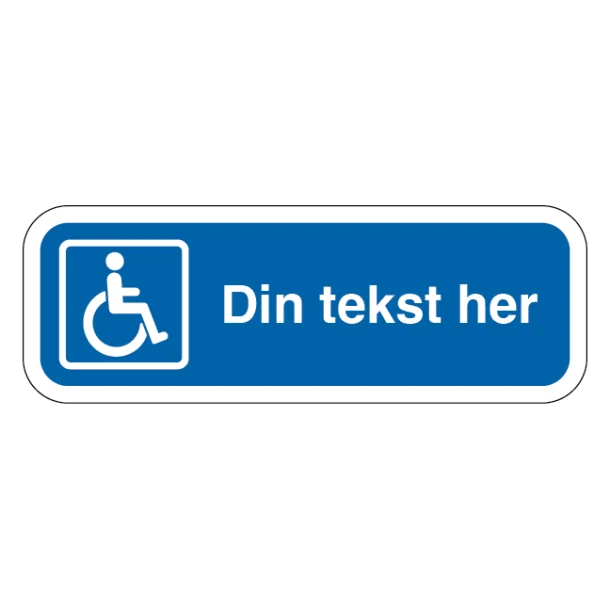 Handicapskilt reserveret parkering