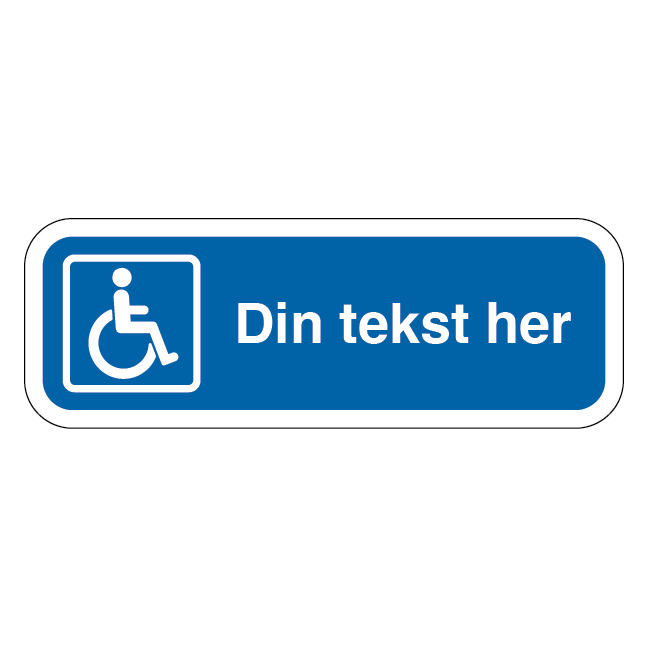 Handicapskilt reserveret parkering