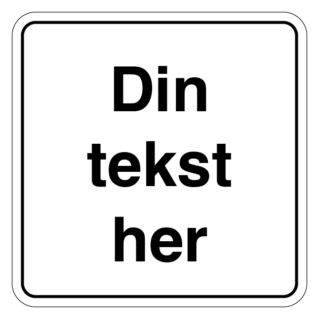 Sort ramme design-selv skilt