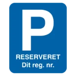 Parkeringsskilt - Reserveret til blå