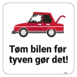 Tøm bilen før tyven gør det skilt