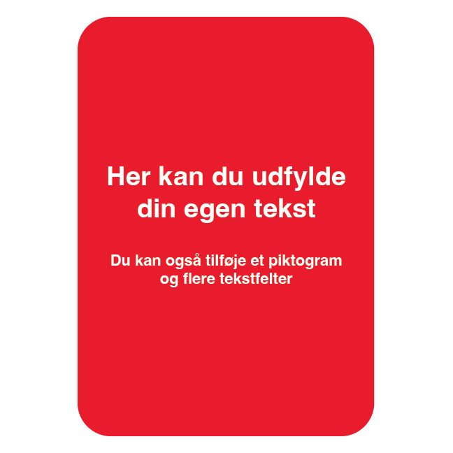 Rødt skilt - A format