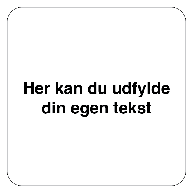 Hvidt skilt - L format