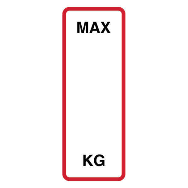 Max 4500 kg skilt