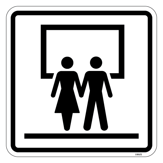 Infoskærm. Piktogram skilt