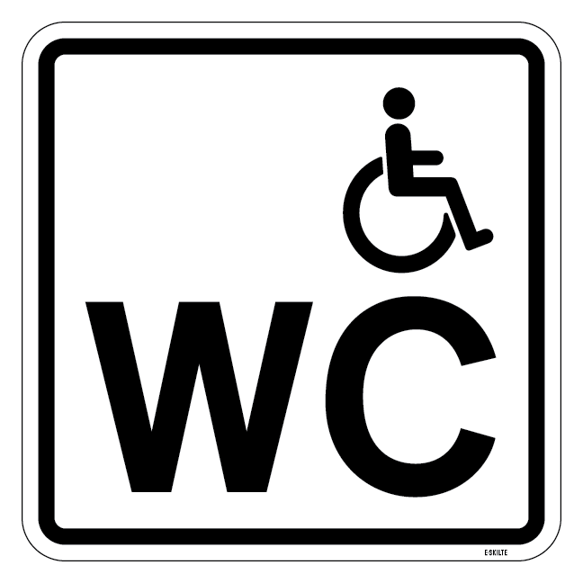 Handicap WC Piktogram skilt