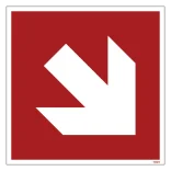 Fire protection arrow 2 ISO 7010. skilt