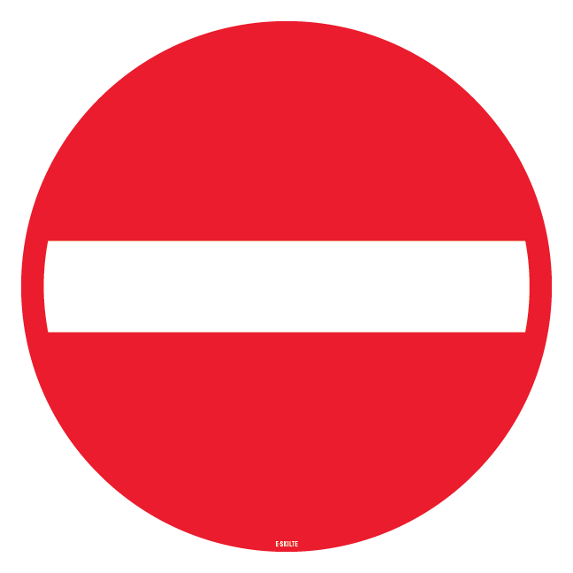 C19 - Indkørsel forbudt skilt