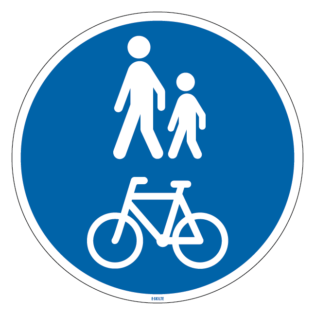 D27 - Fællessti for fodgængere og cyklister skilt