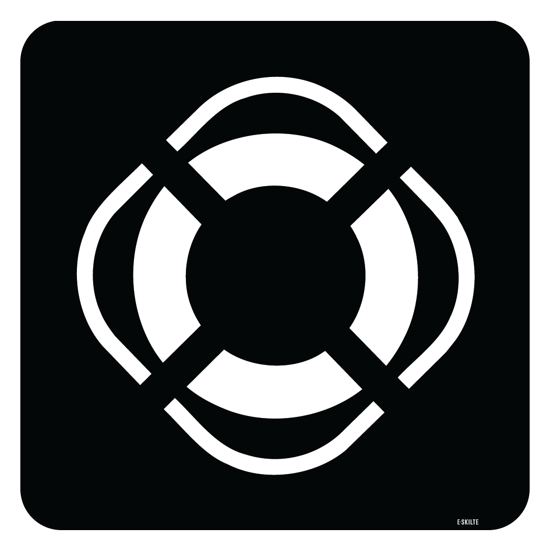 Redningskrans Piktogram skilt