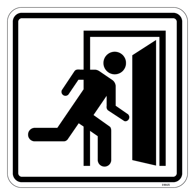 Flugtvej. Piktogram skilt