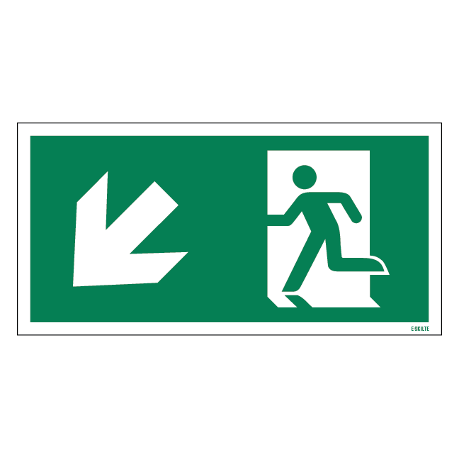 Flugtvej til venstre ned skilt
