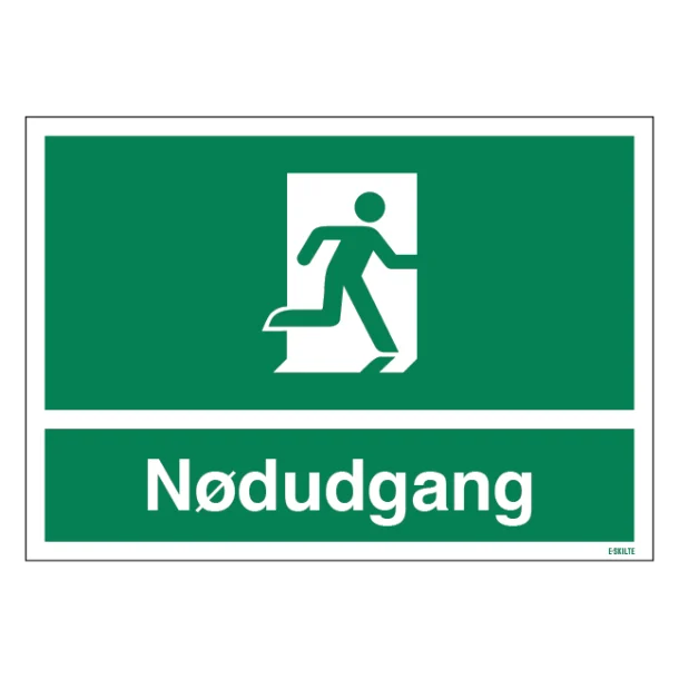 Nødudgang skilt