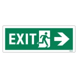 EXIT til højre skilt