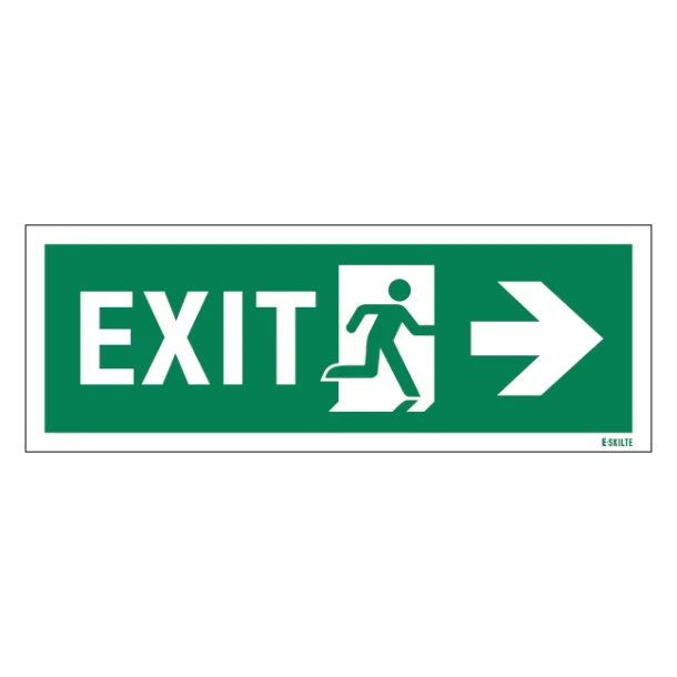 EXIT til højre skilt