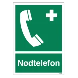 Nødtelefon ISO skilt