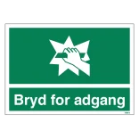 Bryd for adgang skilt