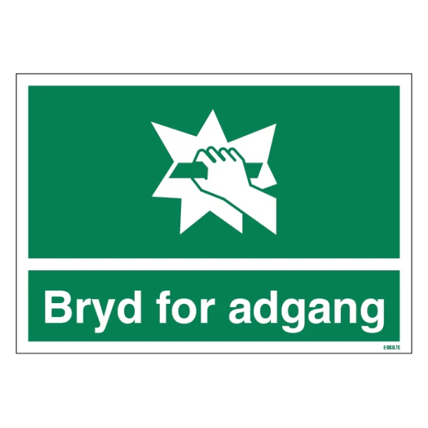 Bryd for adgang skilt