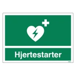 Hjertestarter skilt