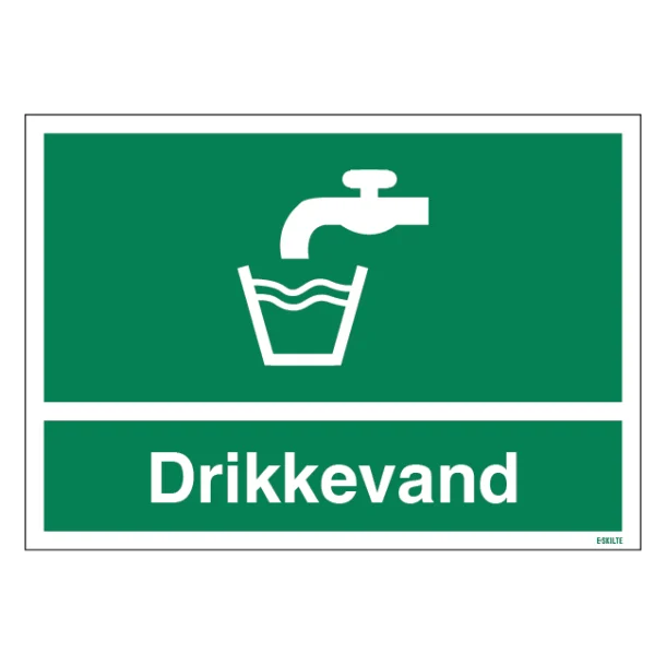 Drikkevand skilt