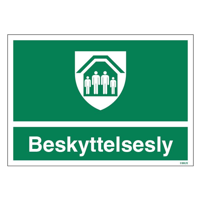 Beskyttelsesly skilt
