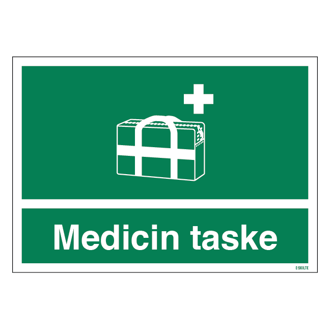 Medicin taske skilt