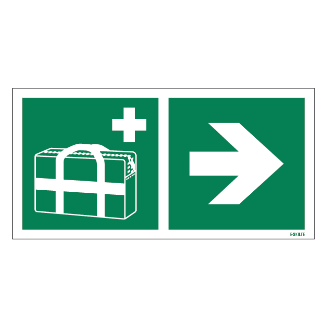 Medicin taske til højre skilt