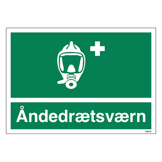 Åndedrætsværn skilt