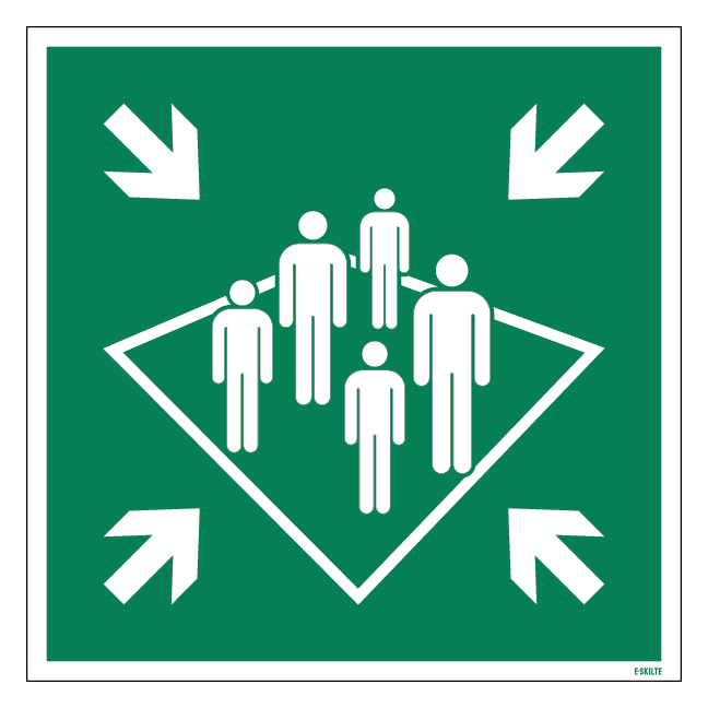 E032 Samlestation ombord skilt