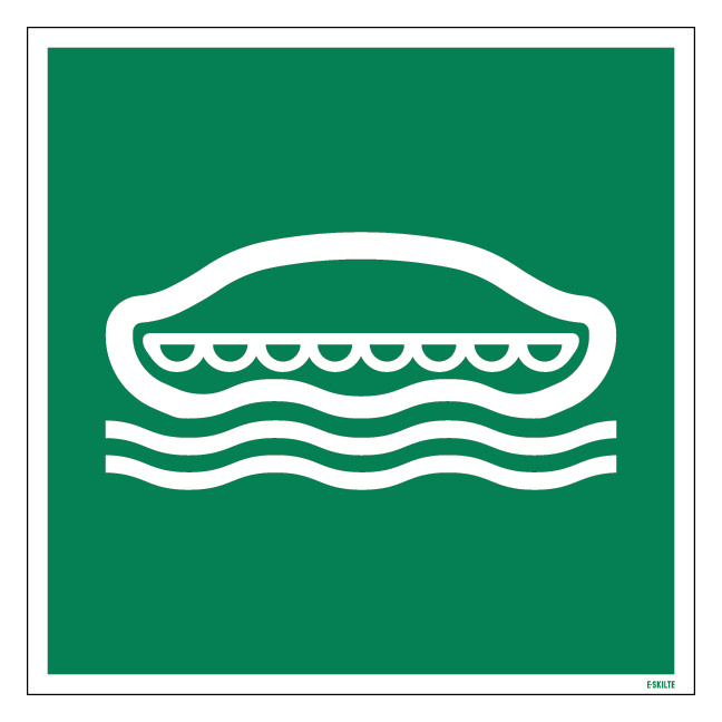 E036 Redningsbåd skilt