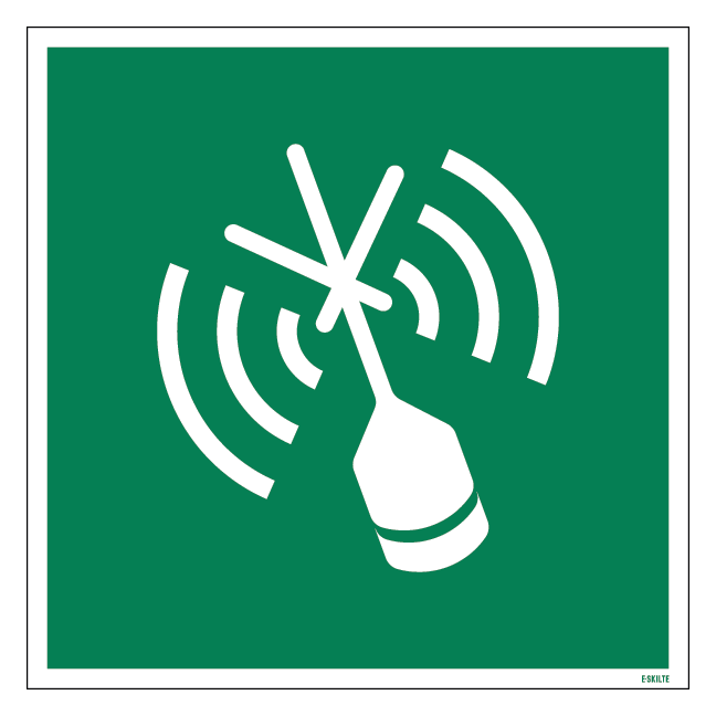 E052 Nødposition med radio skilt