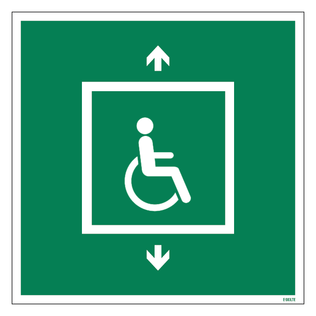 E070 Evakueringslift for personer der ikke kan bruge trapper