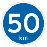 Påbudsskilt - 50 km