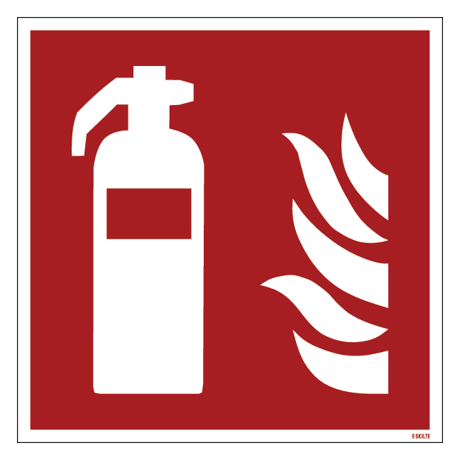 F001 Brandslukker skilt