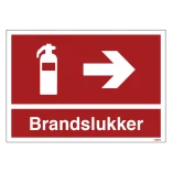 Brandslukker til højre Brandskilt ISO 7010 F001 Brandslukker til højre Brandskilt