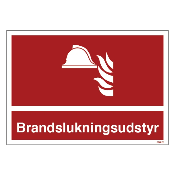 Brandslukningsudstyr skilt