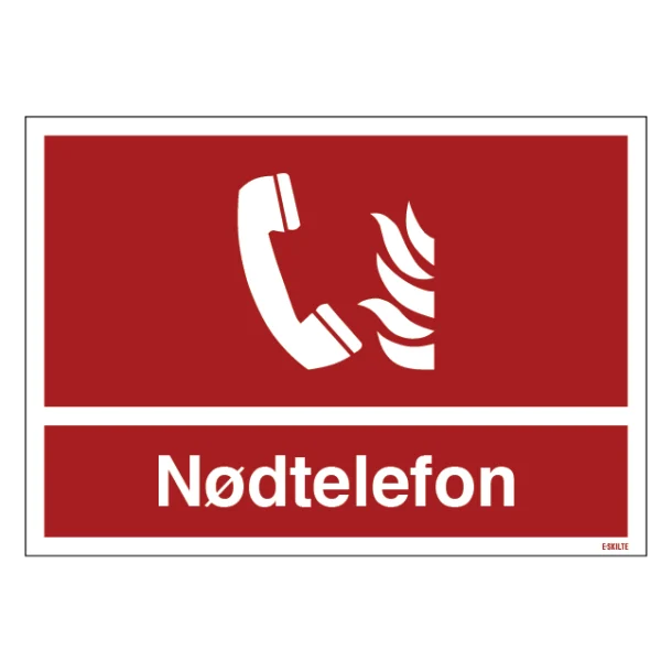 Nødtelefon skilt