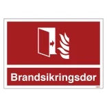 Brandsikringsdør skilt